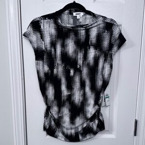 Donna Karan New York Women's Printed High-Neck Blouse